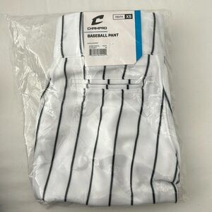 Baseball pants. White with Navy pinstripe